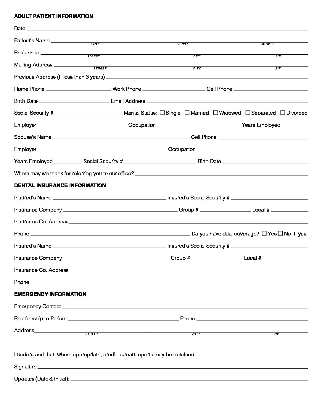 New Patient Forms 